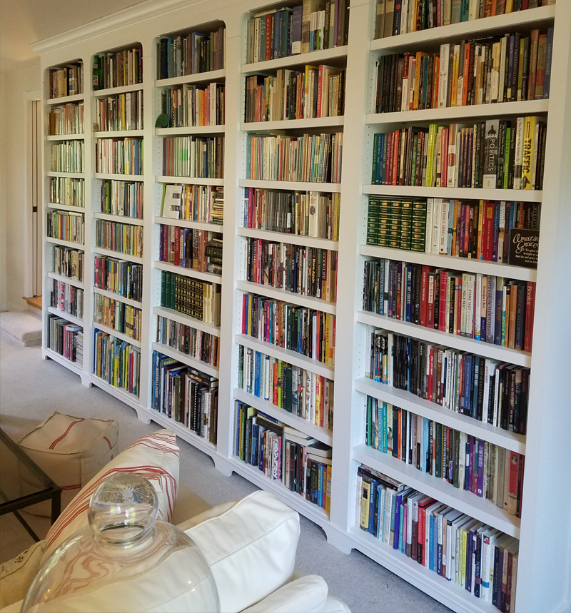 custom book case built-in